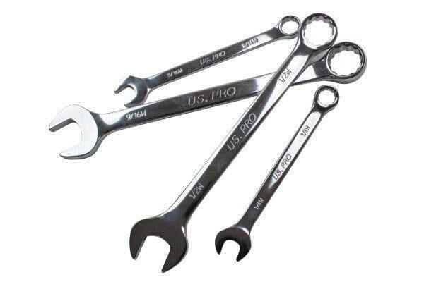 US PRO Tools 10PC Whitworth Combination  Spanner Set 1/8" - 11/16" 3239