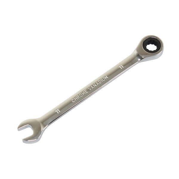 US PRO Tools 11mm Ratchet Spanner Wrench 72 Teeth Open & Ring End Wrench 3572