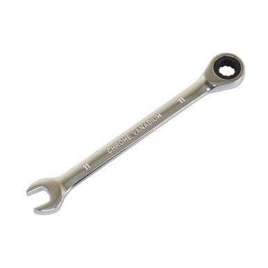 US PRO Tools 11mm Ratchet Spanner Wrench 72 Teeth Open & Ring End Wrench 3572