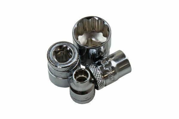 US PRO Tools 11pc 1/4" Dr 12 Point Low Profile Metric Sockets 5 - 14mm On Rail 3394