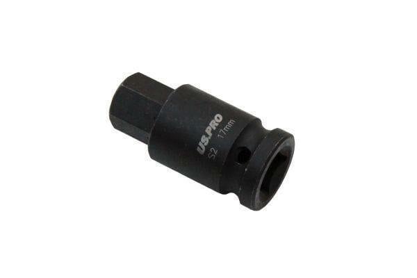 US PRO Tools 1/2" Dr Impact Hex Bit Socket M17 X 55MM 3323