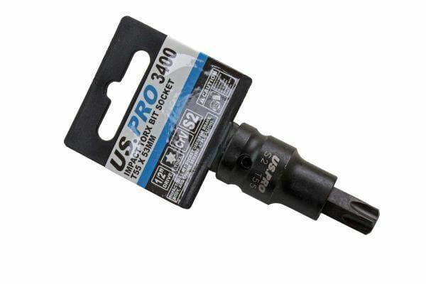 US PRO Tools 1/2" Dr Impact Torx Bit Socket T55 X 53MM 3400