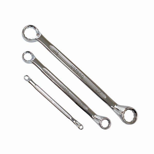 US PRO Tools 12 Piece Double Offset Ring Spanner Set 6 - 32mm 75DEG 3526