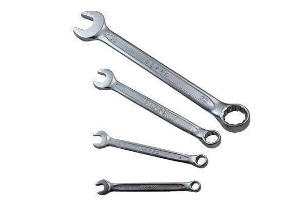 US PRO Tools 12 Piece Metric Combination Spanners Set In A Foam Tray 6-22mm 2273