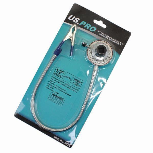 US PRO Tools 1/2" Torque Angle Gauge With Flexi Arm & Spring Clip 6828