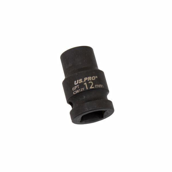 US PRO Tools 12mm Impact Socket 1/2" Drive 6 Point Single Hex 3814