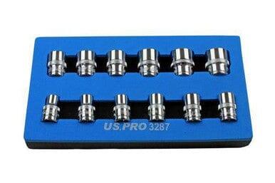 US PRO Tools 12PC 3/8" DR 12PT Shallow Socket Set 8 - 19MM 3287
