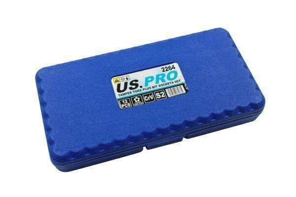 US PRO Tools 12pc 5 Sided Tamper Torx Plus Bit Socket Set T8 - T60 2264