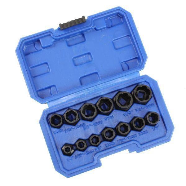 US PRO Tools 13pc 3/8" DR Impact Stud Socket Damaged Bolt Nut Remover Extractor Set 5893