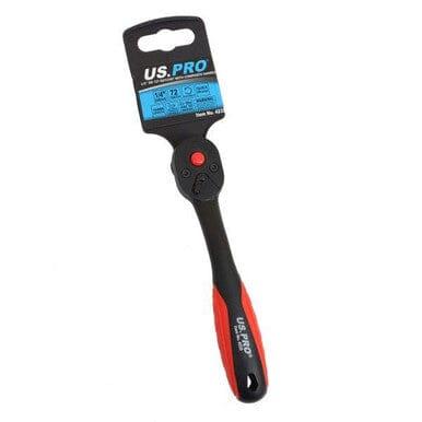 US PRO Tools 1/4" DR 72T Ratchet With Composite Handle 4232