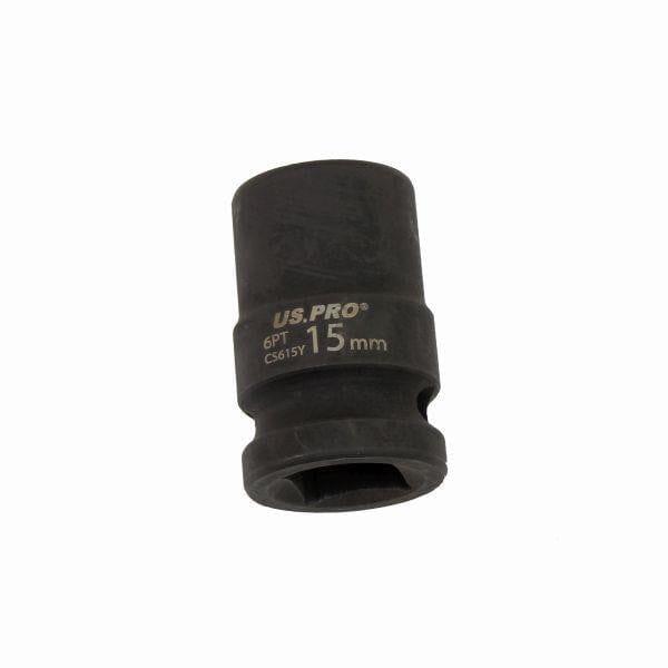 US PRO Tools 15mm Impact Socket 1/2" Drive 6 Point Single Hex 3817