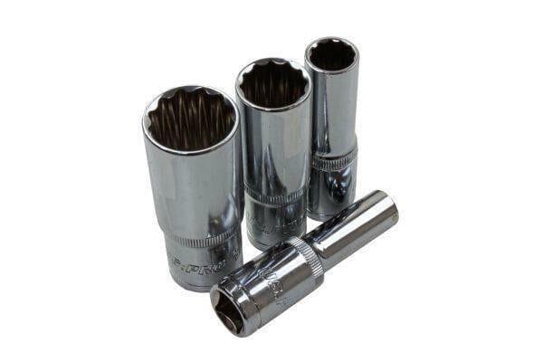 US PRO Tools 15pc 1/2'' Dr 12 Point Deep Sockets In Foam Tray 10 - 24mm 3427