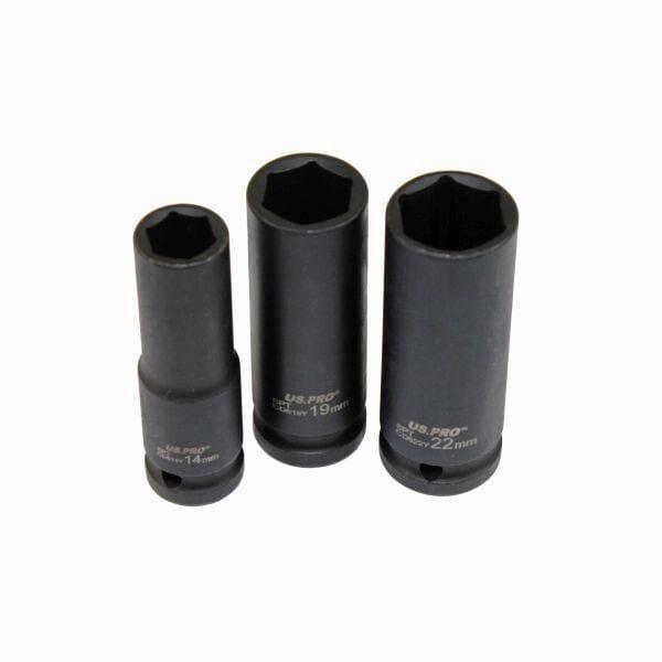 US PRO Tools 15pc 1/2" Dr 6 Point Deep Impact Sockets Set 10mm to 24mm 3780