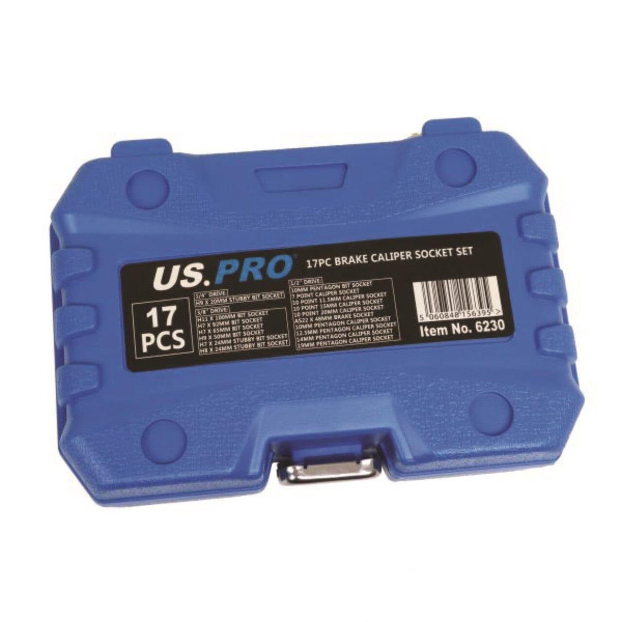 US PRO Tools 17pc Brake Caliper Sockets Socket Set 10pt , Hex, Pentagon 6230