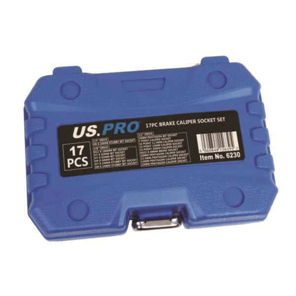 US PRO Tools 17pc Brake Caliper Sockets Socket Set 10pt , Hex, Pentagon 6230