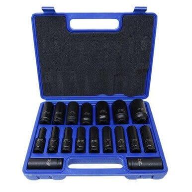 US PRO Tools 18PC 1/2" DR 6PT European Deep Impact Sockets 10 - 32mm 3923