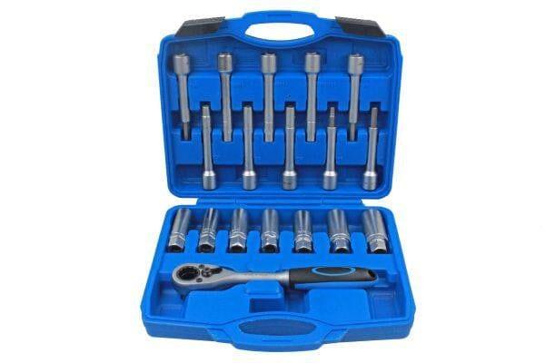 US PRO Tools 18pc Shock Absorber Strut Nut Go-thru Socket Set & Ratchet 6219