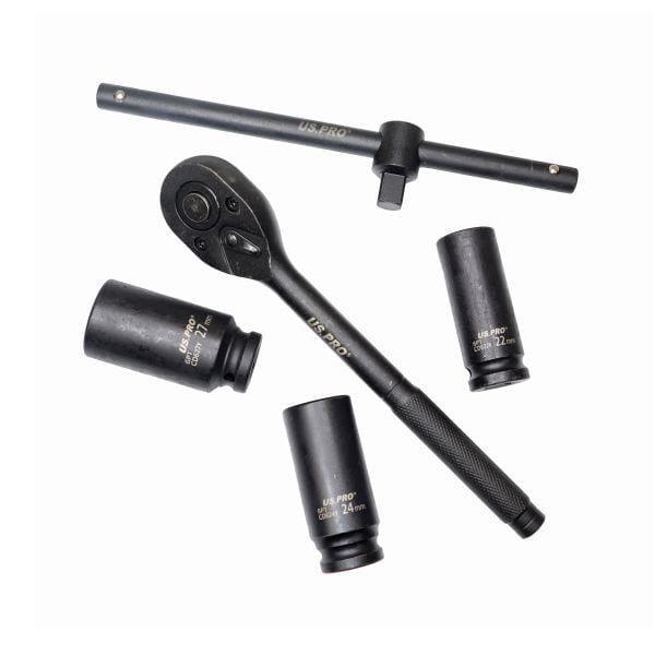 US PRO Tools 22pc 1/2" DR Deep Impact Socket Set 8 - 32mm 6 Point 3986