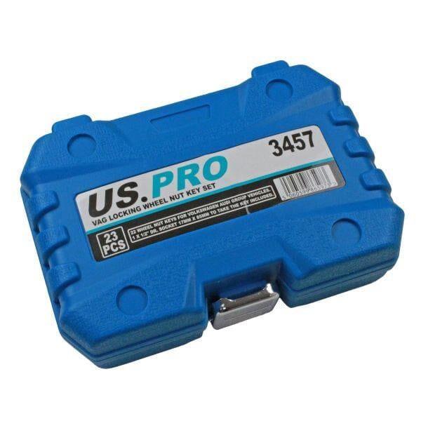 US PRO Tools 23pc VAG Locking Wheel Nut Key Set, VW AUDI SKODA etc 3457