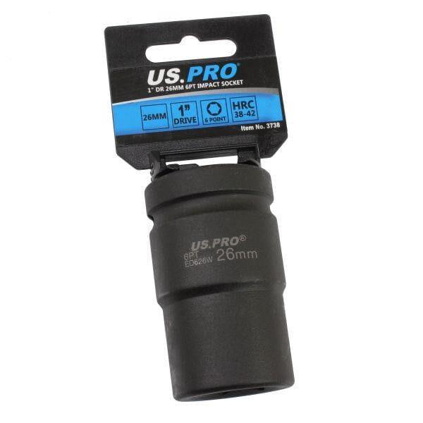 US PRO Tools 26mm 1" DR 6 Point Impact Socket 3738
