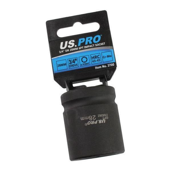 US PRO Tools 28mm 3/4" DR 6 Point Impact Socket 3700