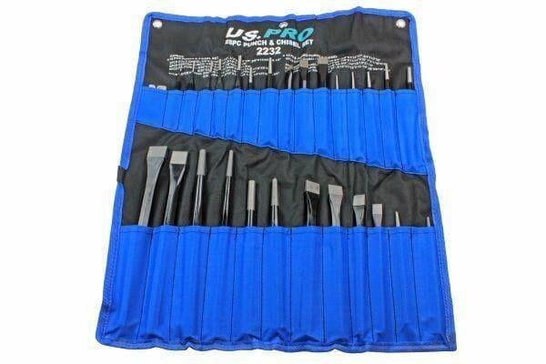 US PRO Tools 28pc Punch & Chisel Tool Set, Punches and Chisels 2232