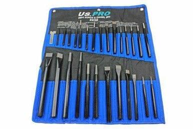 US PRO Tools 28pc Punch & Chisel Tool Set, Punches and Chisels 2232