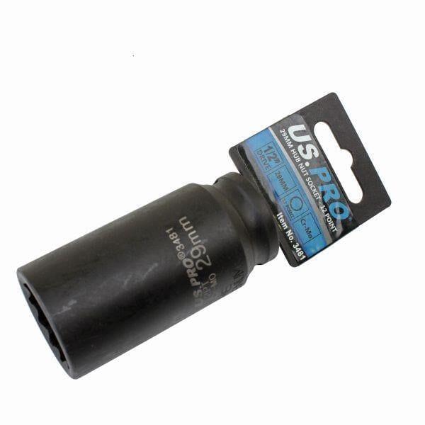 US PRO Tools 29mm 1/2" dr 12 Point Deep Hub Nut Socket, Gearbox etc 3481