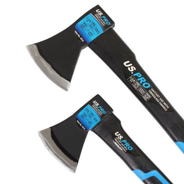 US PRO Tools 2PC Hatchet Axes With Fibreglass Handle Log Splitting Maul 500g & 1KG 4516