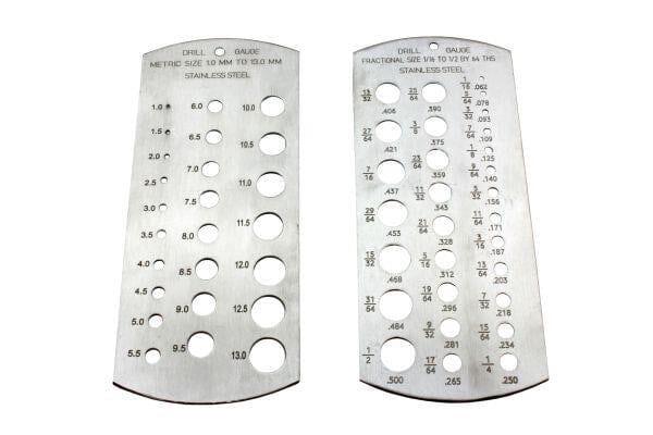US PRO Tools 2pc Metric & SAE Imperial Drill Gauge Set, Hole Sizer Set 2276