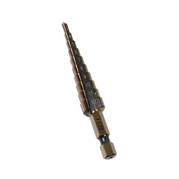 US PRO Tools 3 - 12mm HSS-G+ Step Drill Step Cone 7128