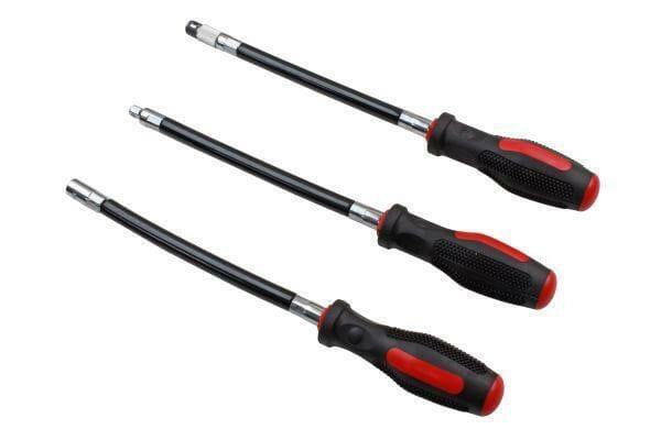 US PRO Tools 3 Piece 300mm Flexi Screwdrivers - Flexible Screwdriver Set 1617