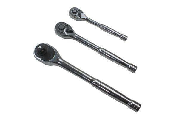 US PRO Tools 3 Piece Hand ratchet Set 1/4" 3/8" 1/2" In a Foam Tray 4192