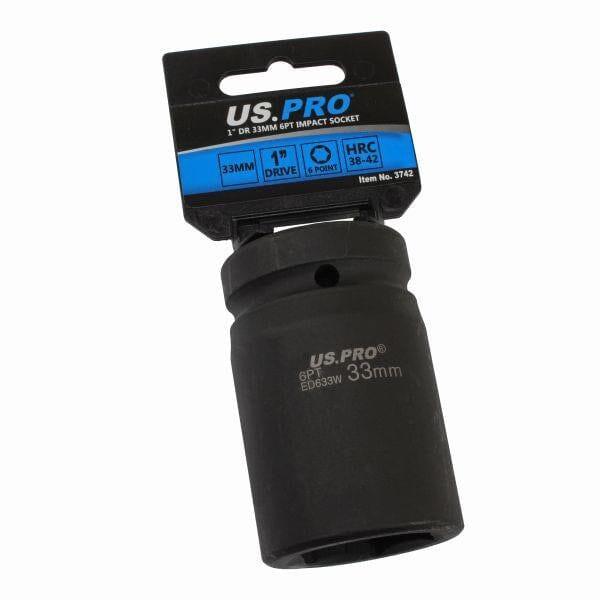 US PRO Tools 33mm 1" DR 6 Point Impact Socket 3742