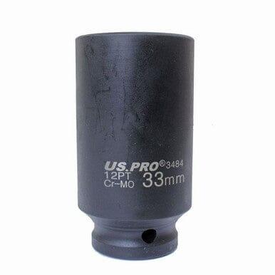 US PRO Tools 33mm 1/2" dr 12 Point Deep Hub Nut Socket, Gearbox etc 3484