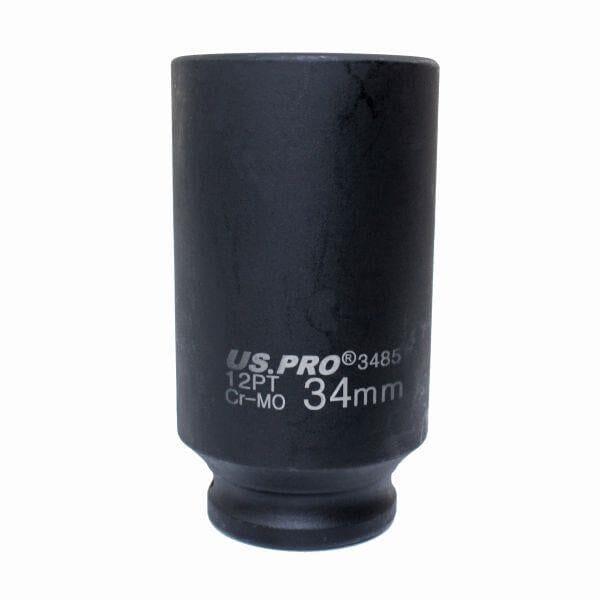 US PRO Tools 34mm 1/2" dr 12 Point Deep Hub Nut Socket, Gearbox etc 3485