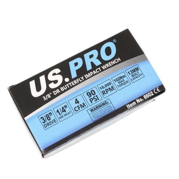 US PRO Tools 3/8" Butterfly Air Impact Wrench Gun For Sockets 8602
