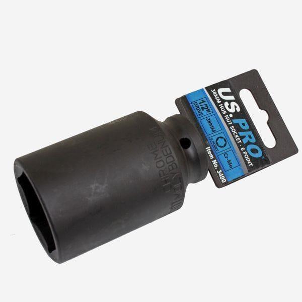 US PRO Tools 38mm 1/2" dr 6 Point Deep Hub Nut Socket, Gearbox etc 3490