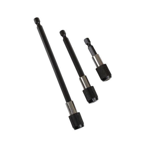US PRO Tools 3pc 1/4" Drive Magnetic Quick Release Bit Extensions 2179