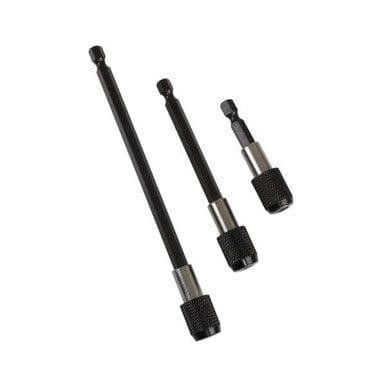 US PRO Tools 3pc 1/4" Drive Magnetic Quick Release Bit Extensions 2179