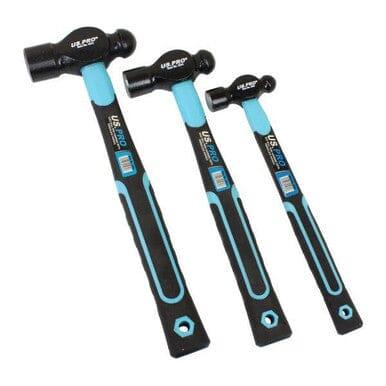 US PRO Tools 3PC Ball Pein Hammer With Fibreglass Handle 8, 16, 32oz 4543