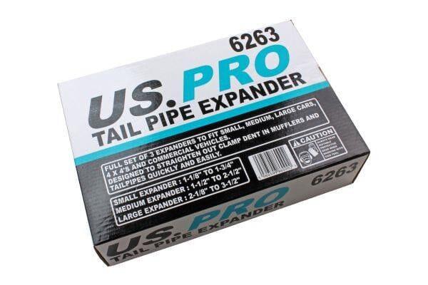 US PRO Tools 3pc Exhaust Tailpipe, Pipe Expander Set 6263