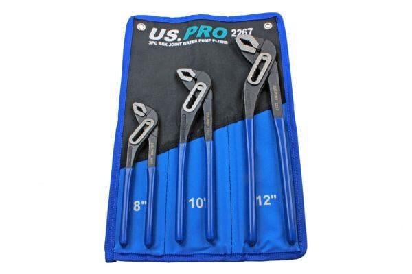 US PRO Tools 3pc Water Pump Pliers Set Box Joint Swan Neck Waterpump Pliers 2267