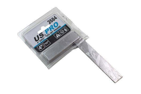 US PRO Tools 4" (100mm) Engineers Set Square Stainless Steel 2684