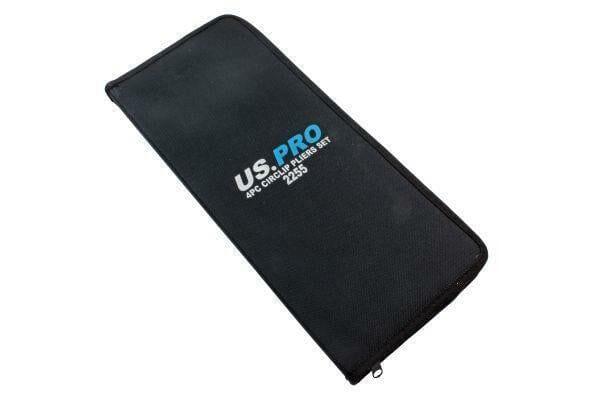 US PRO Tools 4 Piece 13" 325mm Circlip Plier Pliers Set In Zip Case Bent Straight 2255