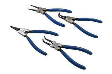 US PRO Tools 4 Piece 7" Circlip Pliers Set - Internal External Bent & Straight 2256