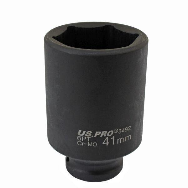 US PRO Tools 41mm 1/2" Drive Axle Hub Nut Socket 6 Point Deep Impact Socket 3492
