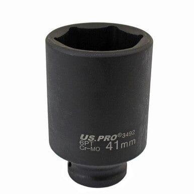 US PRO Tools 41mm 1/2" Drive Axle Hub Nut Socket 6 Point Deep Impact Socket 3492
