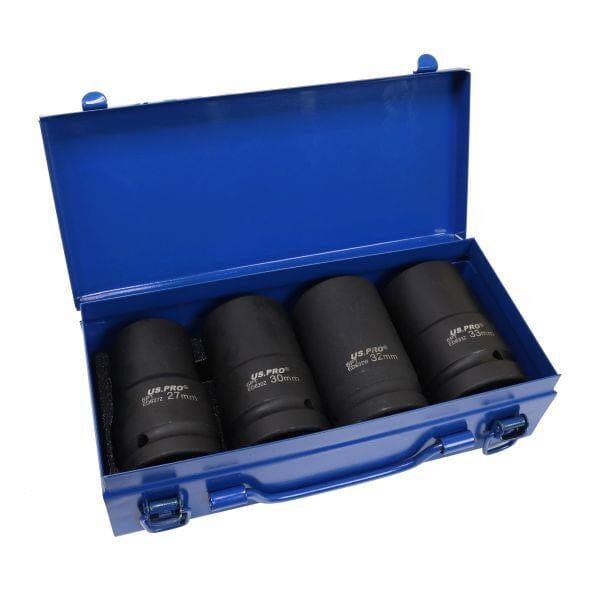US PRO Tools 4PC 1" DR 6PT Deep Impact Sockets 27,30,32,33mm 3692