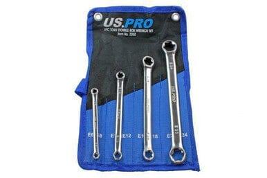 US PRO Tools 4pc Double E-Torx / Female Tox Star Wrench Spanner Set E6 - E24 2050
